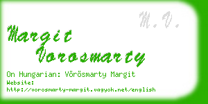 margit vorosmarty business card