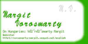 margit vorosmarty business card